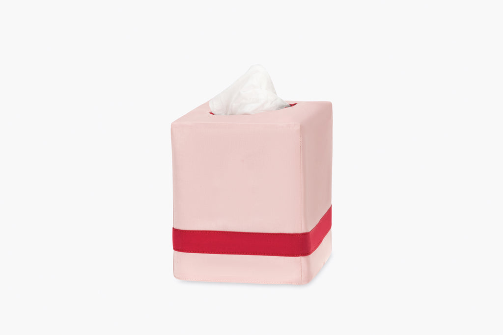 Nocturne Tissue Box Cover in Pink/Scarlet