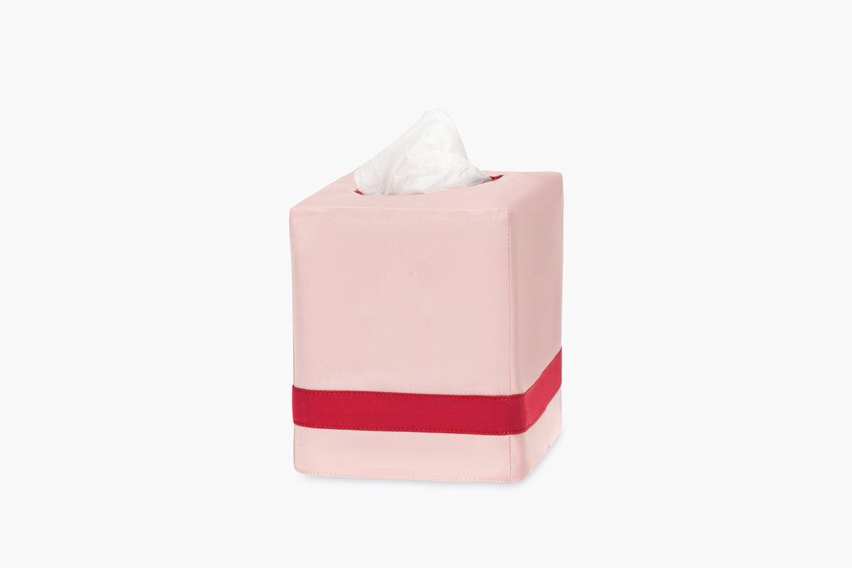 Nocturne Tissue Box Cover in Pink/Scarlet