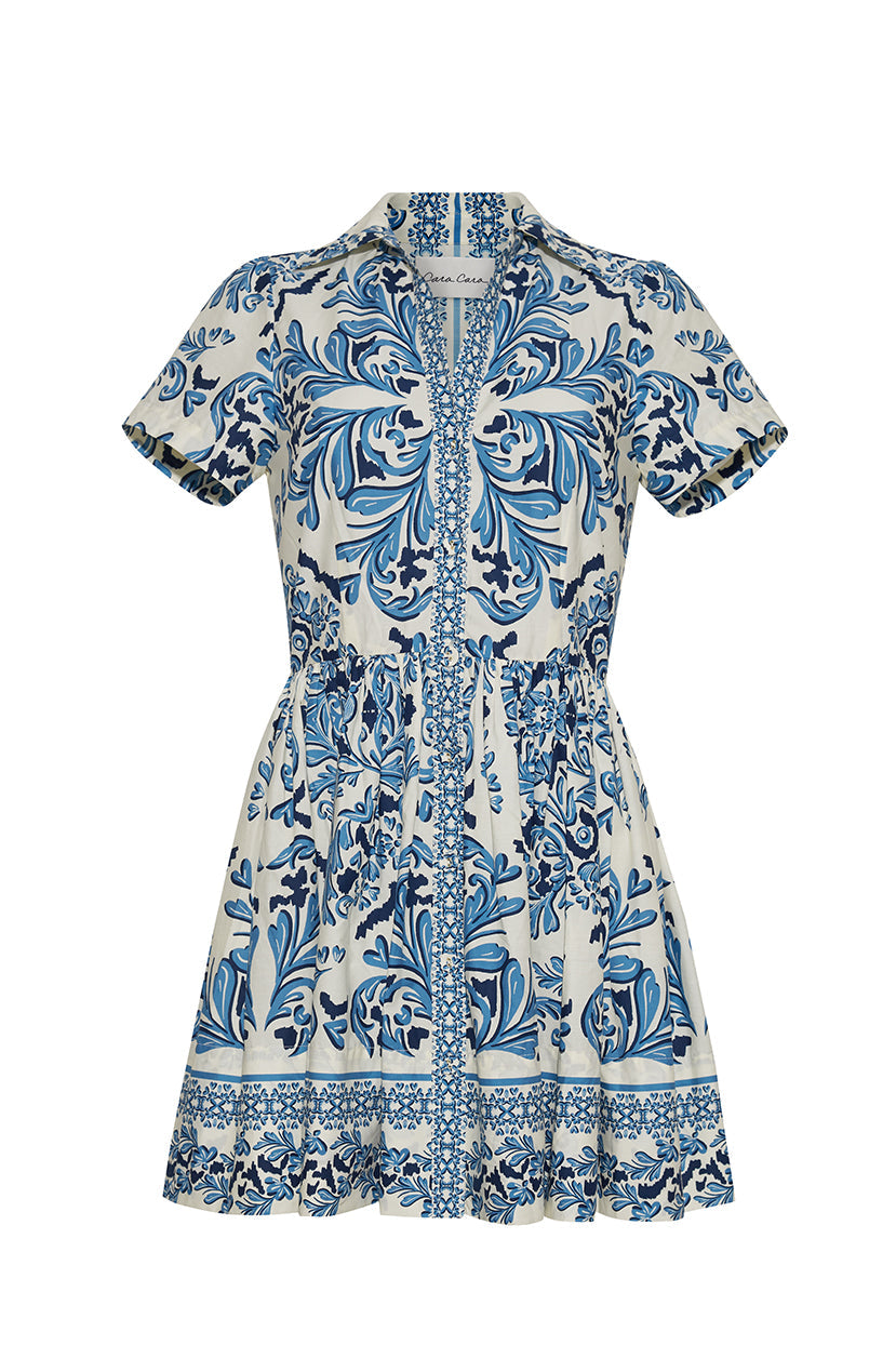Noor Mini Dress in Saltaire Light Blue