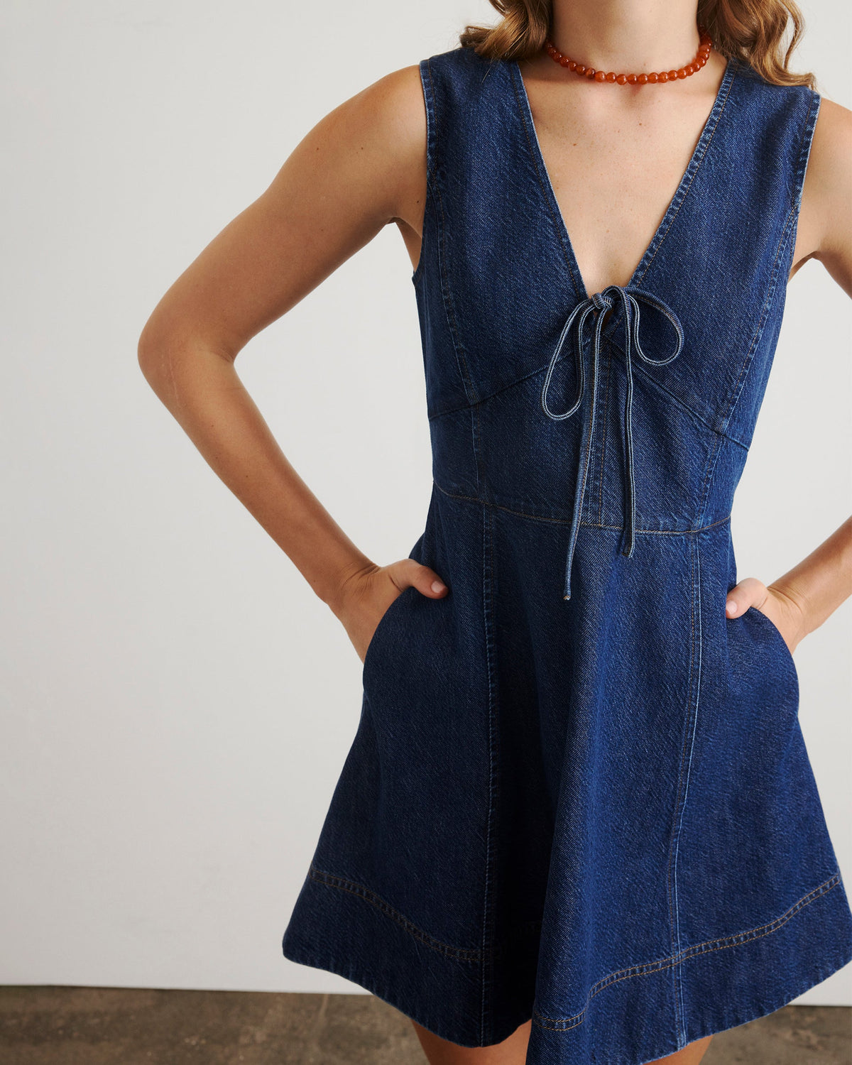Nova Dress in Classic Indigo Blue