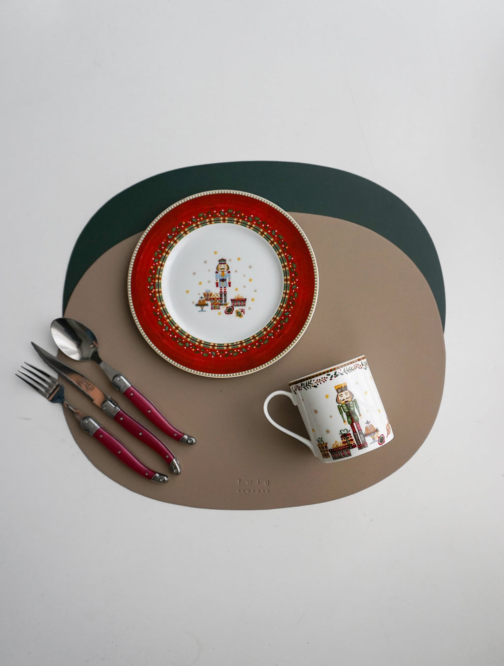 Prouna Nutcracker Lifestyle Salad Plate & Mug Lifestyle Photo