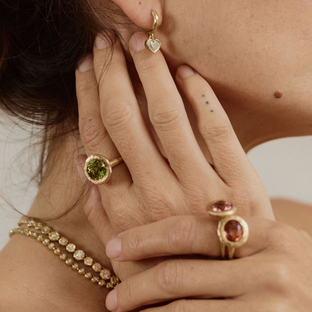 Mirage Ring in Green Tourmaline