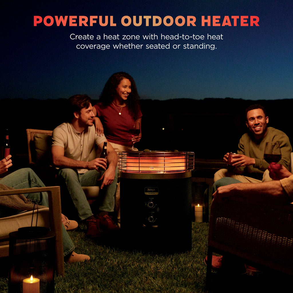 Ninja Fireside360 Outdoor Heater & Fire Pit, Black
