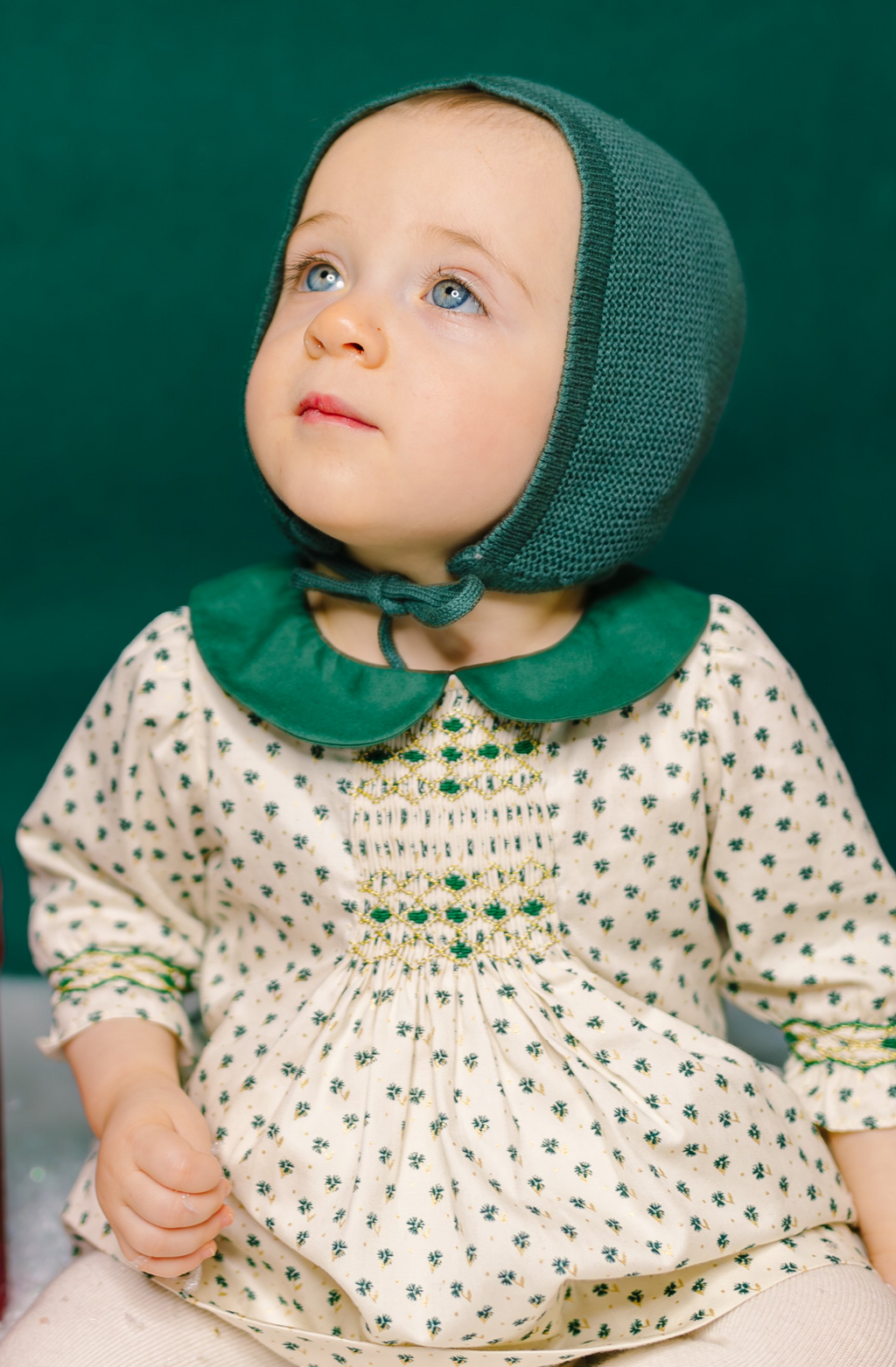 Olympe Green Long Sleeves Baby Set