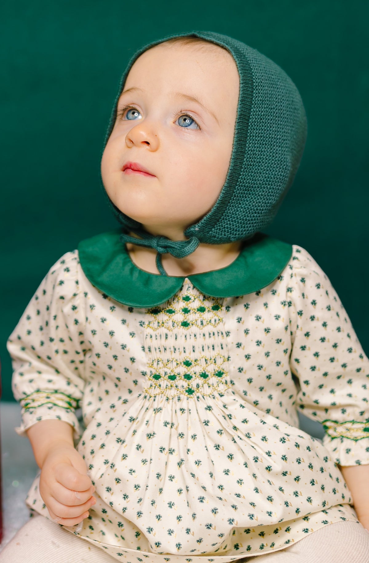 Olympe Green Long Sleeves Baby Set