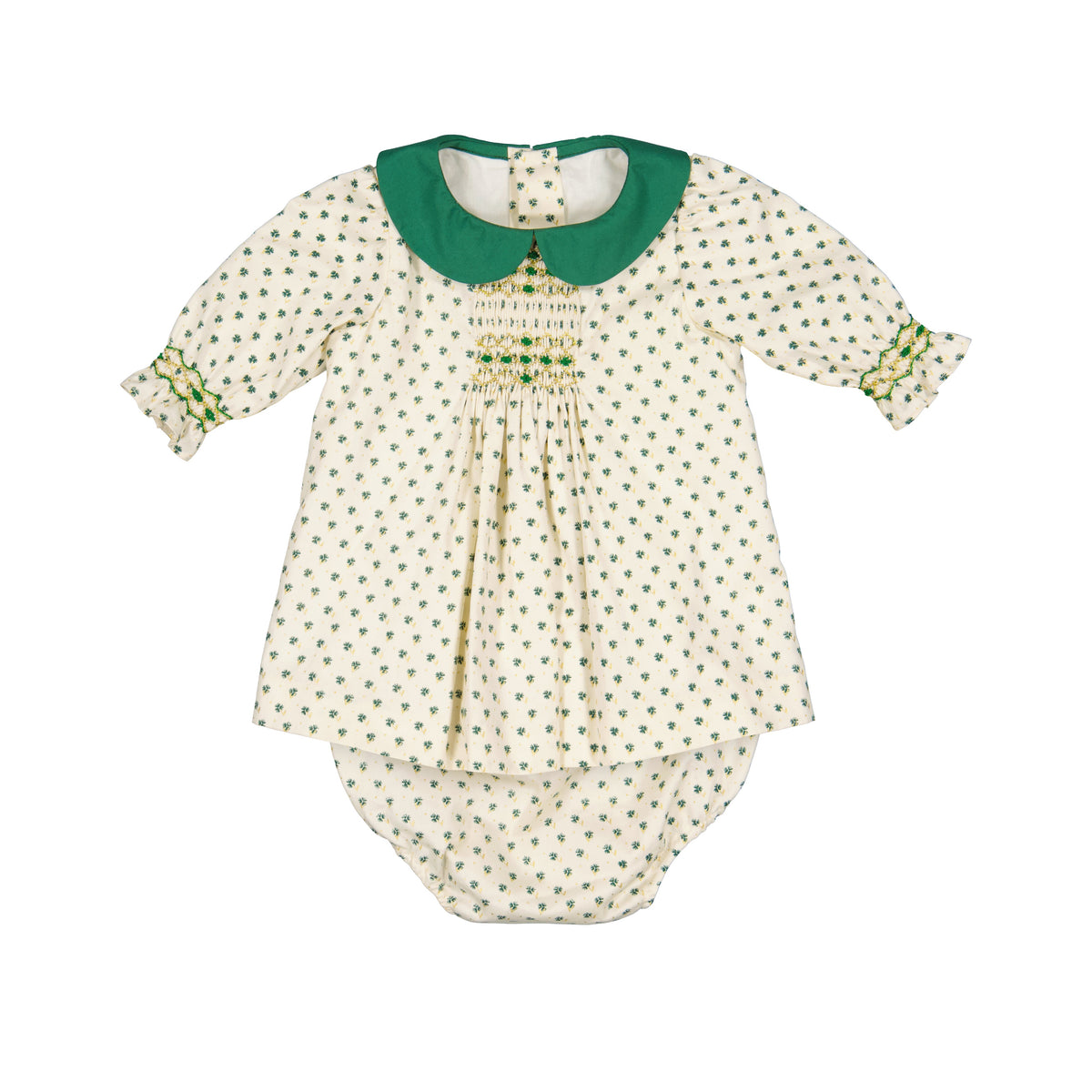 Olympe Green Long Sleeves Baby Set