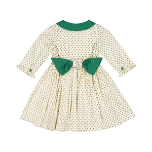 Olympe Green Long Sleeve Smocked Dress