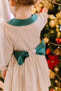 Olympe Green Long Sleeve Smocked Dress