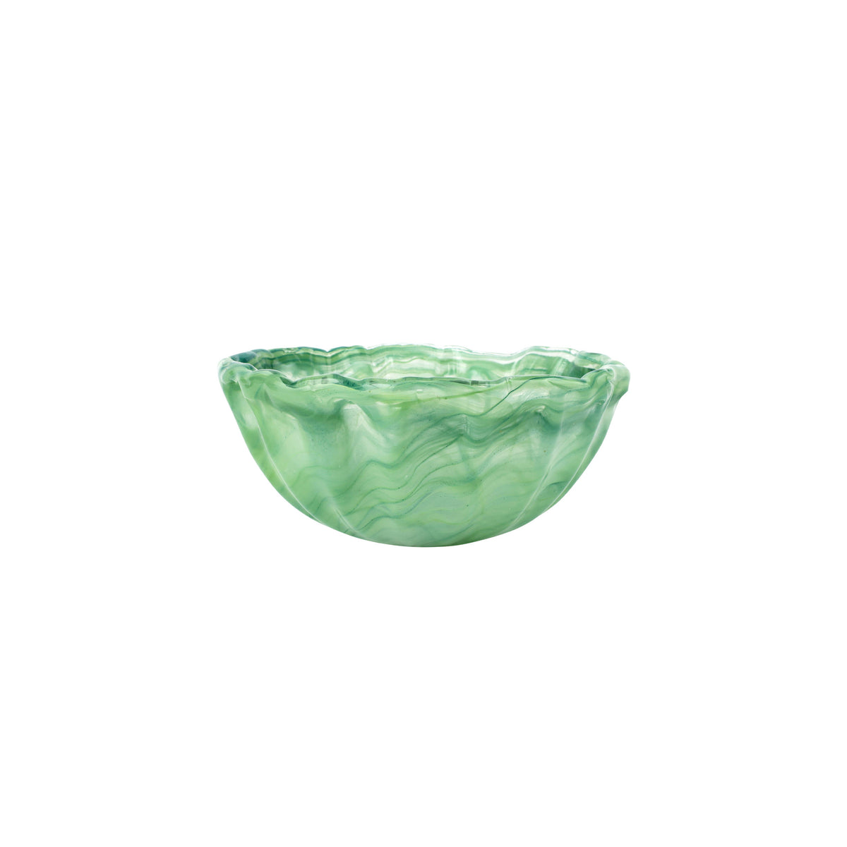 Onda Glass Green Small Bowl in Green