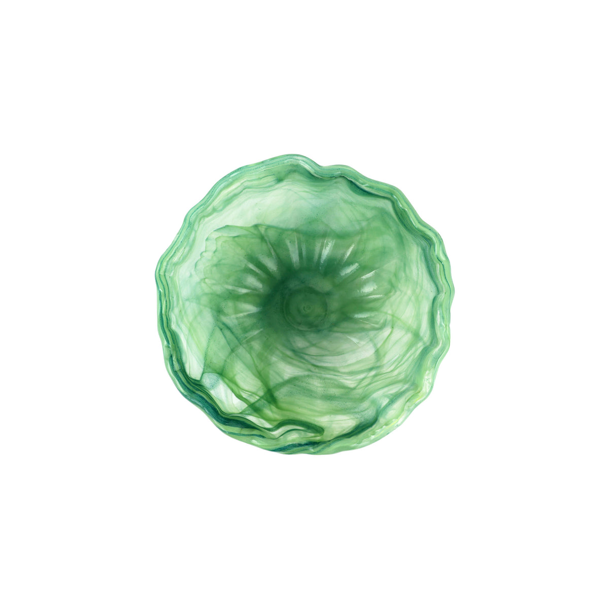 Onda Glass Green Small Bowl in Green