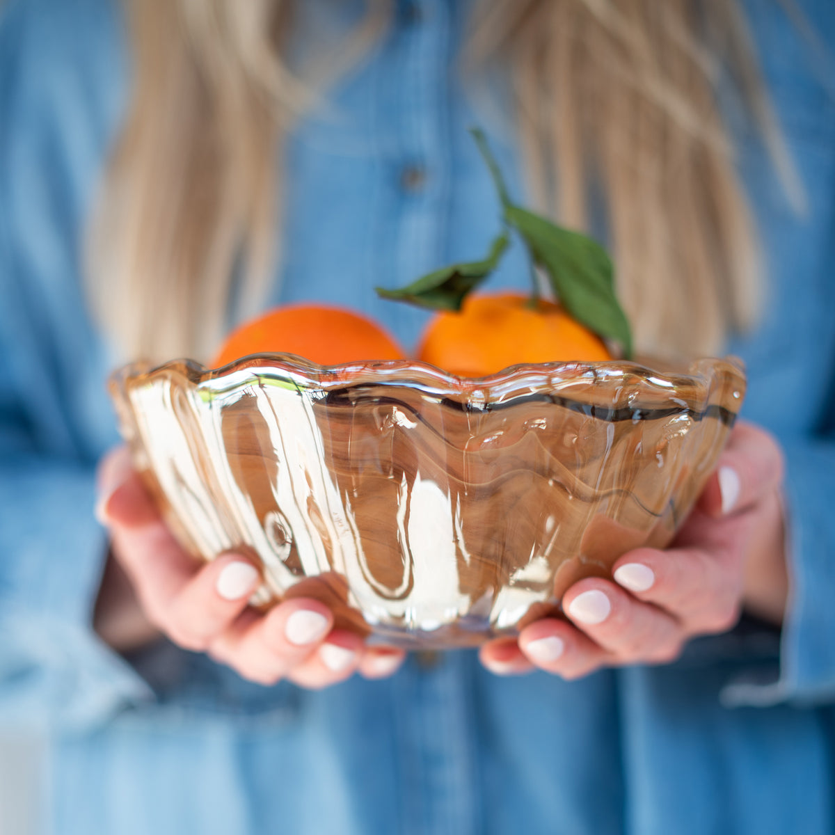 Onda Glass Small Bowl in Tortoiseshell