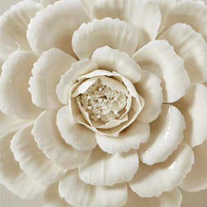 White Garden Flower Wall Sculptures, Set of 7