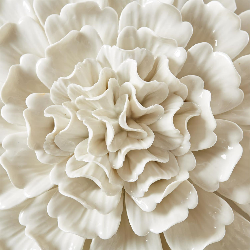 White Garden Flower Wall Sculptures, Set of 7