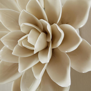 White Garden Flower Wall Sculptures, Set of 7