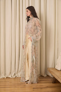 Ophelia Slim Leg Pant in Silk & Wool