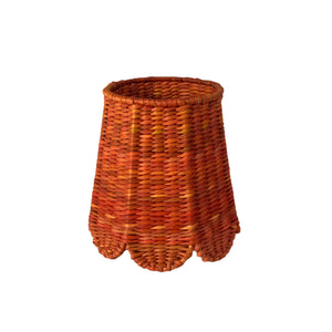 Small Seagrass Shade Cover Scalloped in Orange