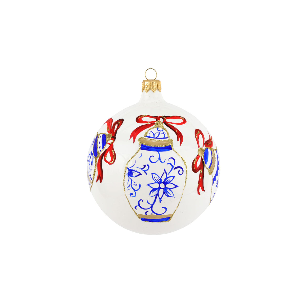 Ornaments Blue and White Ginger Jars Ornament in Blue
