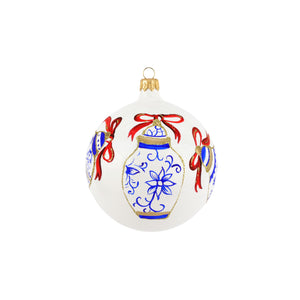 Ornaments Blue and White Ginger Jars Ornament in Blue