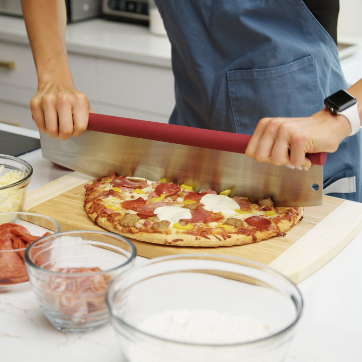 Pizza Rocker with Comfort Grip Handle in Red