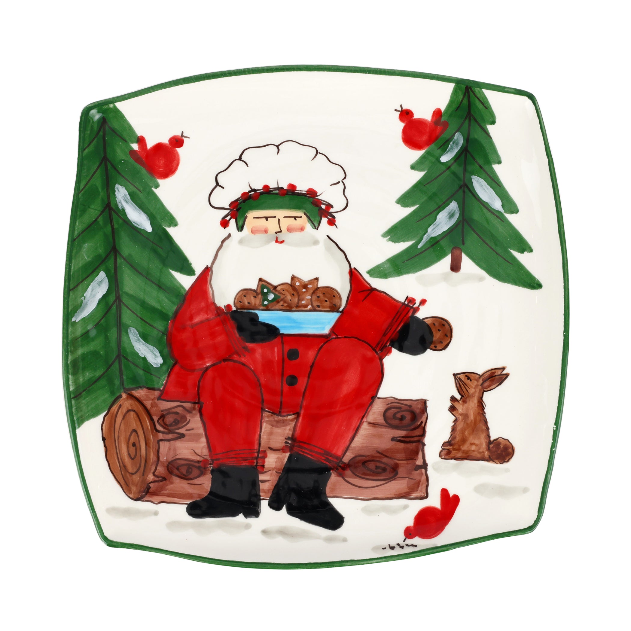 Old St. Nick 2025 Limited Edition Square Platter in Red