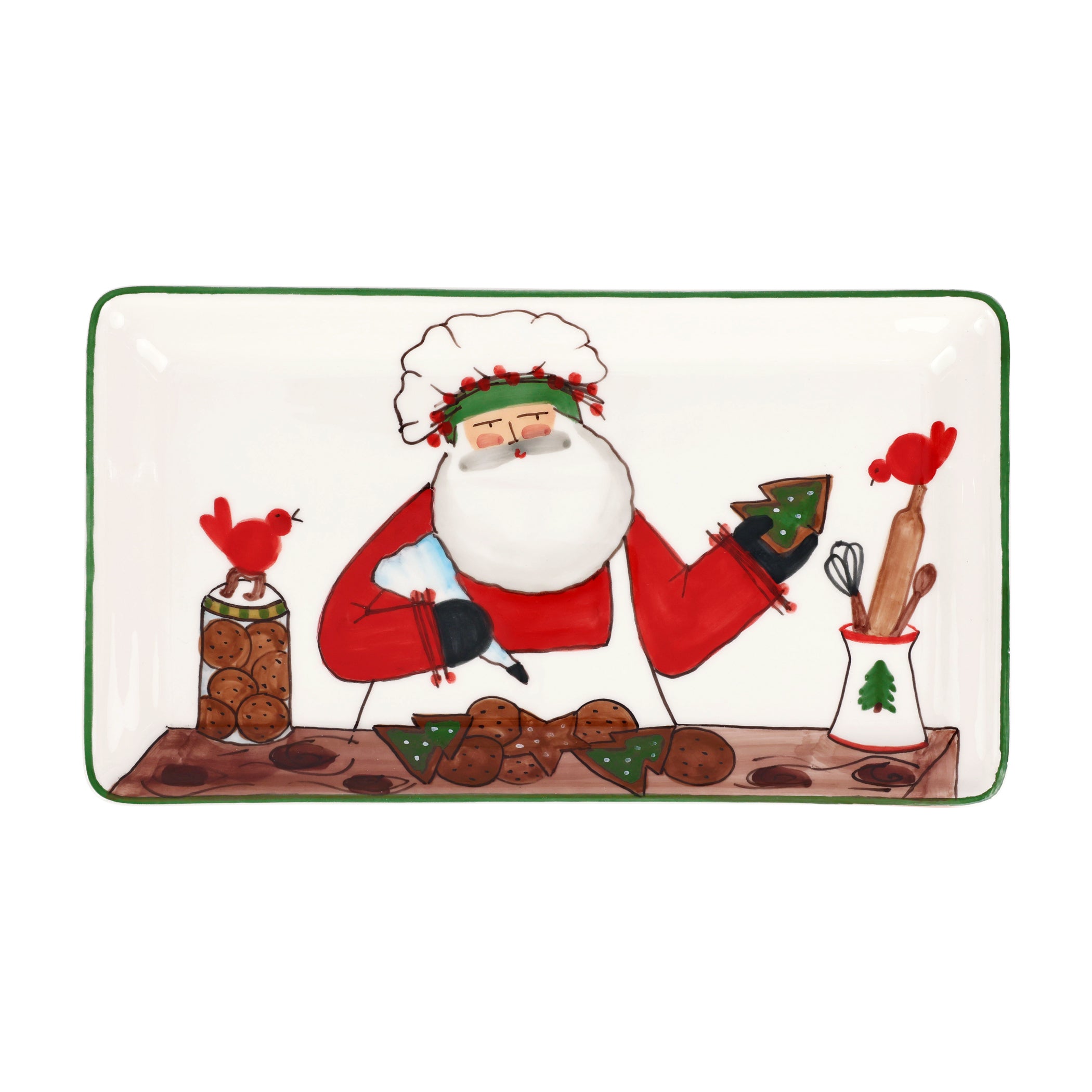 Old St. Nick 2025 Limited Edition Rectangular Platter in Red