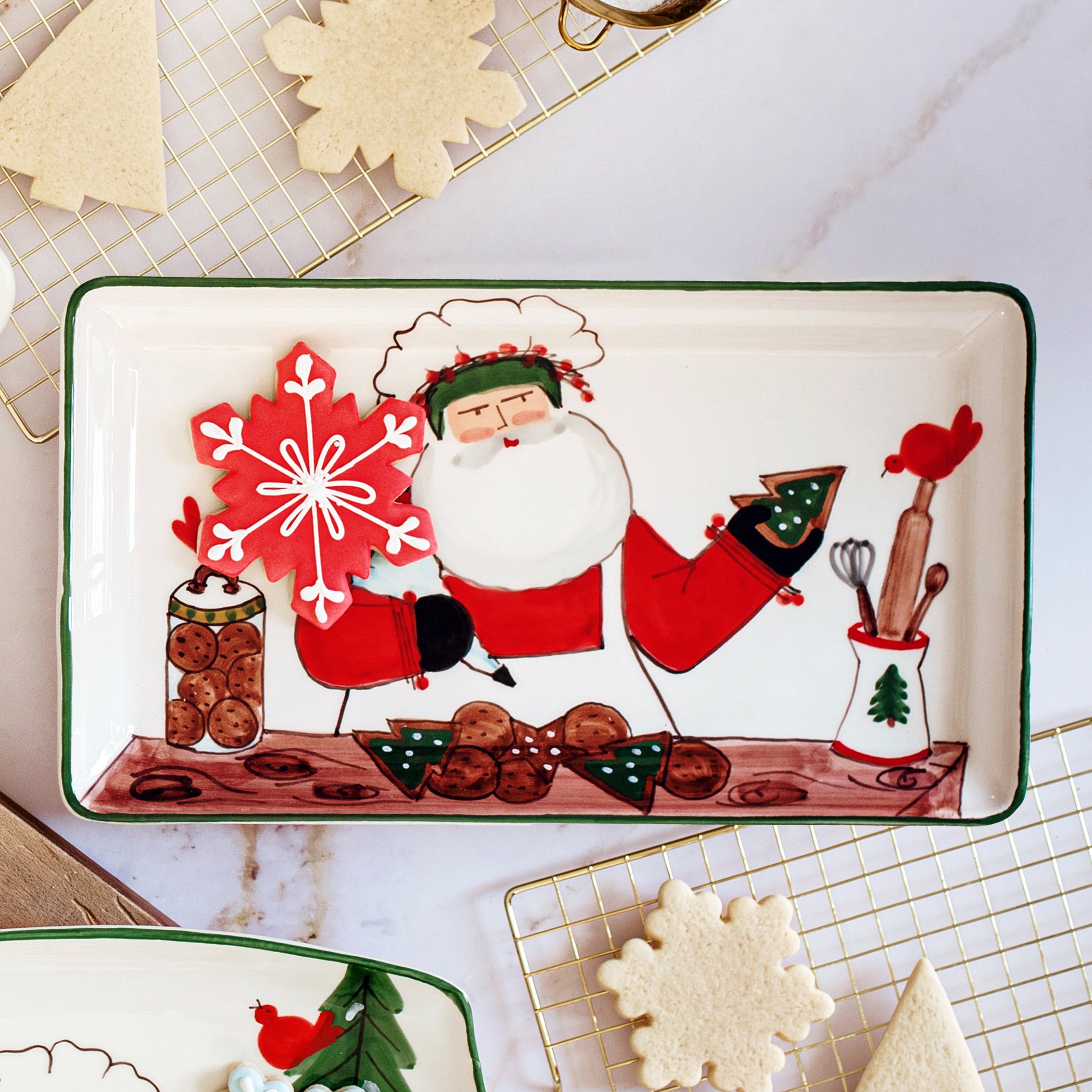 Old St. Nick 2025 Limited Edition Rectangular Platter in Red
