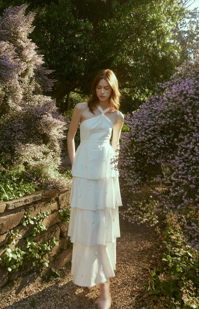 OTM Exclusive: Emma Dress in Pearly White