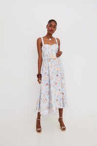 Calypso Dress in Seashell Sky