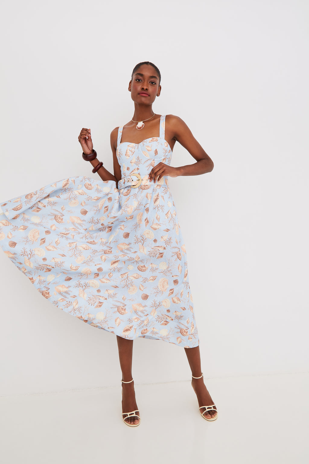Calypso Dress in Seashell Sky