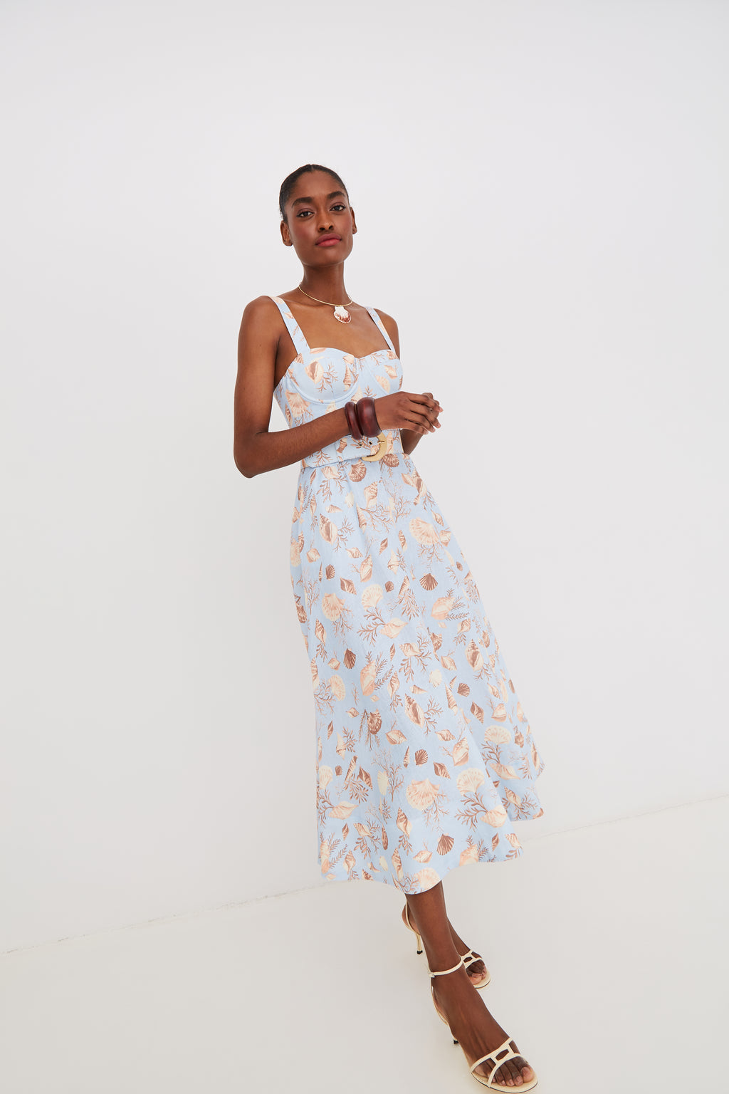 Calypso Dress in Seashell Sky