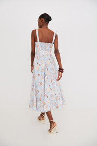 Calypso Dress in Seashell Sky