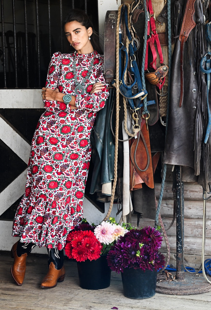 Peony Bird Petworth Dress