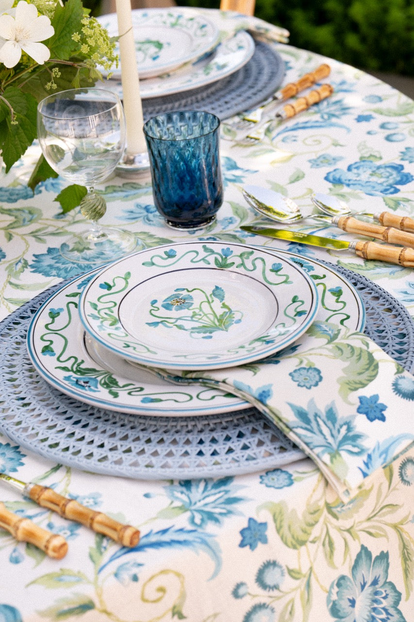 Papavero Dessert Plate in Light Blue