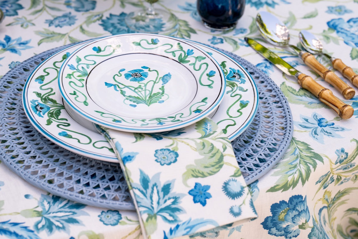 Rattan Terra Placemat in Light Blue