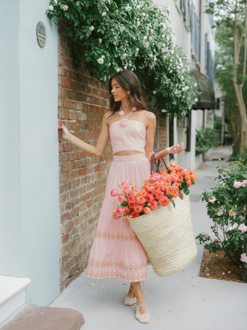 Parya Ruffle Skirt in Pink