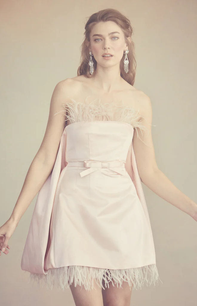 Cloud Dress in Blush Duchess Satin