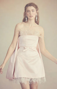 Cloud Dress in Blush Duchess Satin