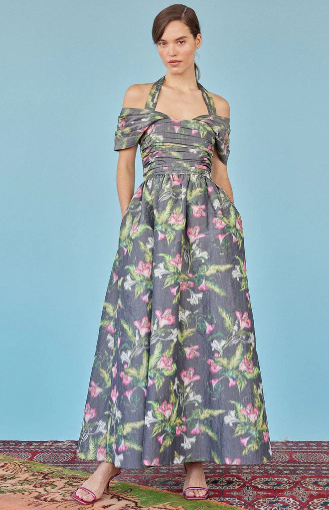 Zora Dress in Pink Lily Taffeta