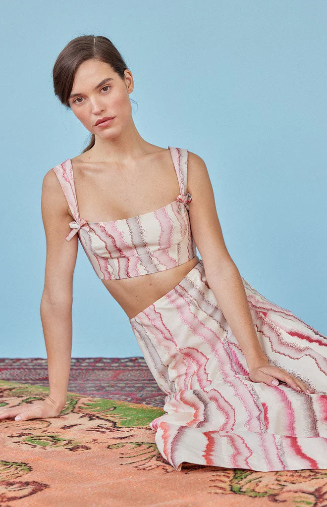 Arya Top in Multi Fil Coupe Stripe