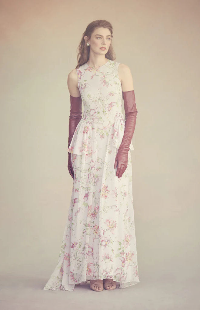 Manon Dress in Quartz Bloom Chiffon
