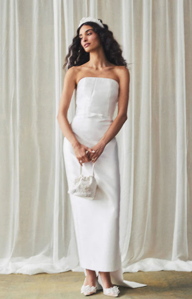 Elizabeth Dress in Ivory Mikado | Over The Moon