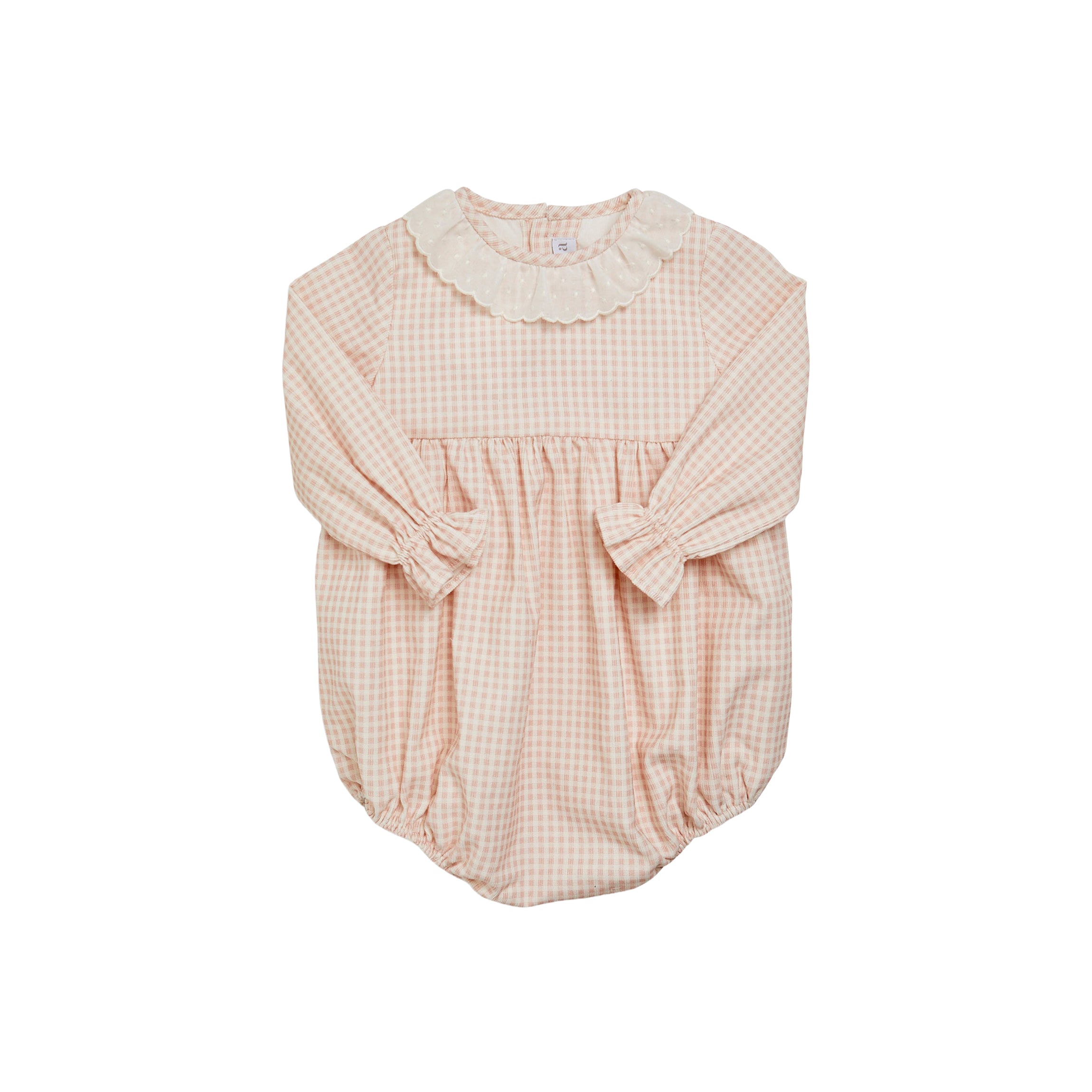 Bubble Romper in Vichy Print Babycord