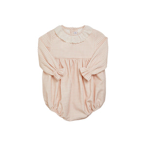 Bubble Romper in Vichy Print Babycord