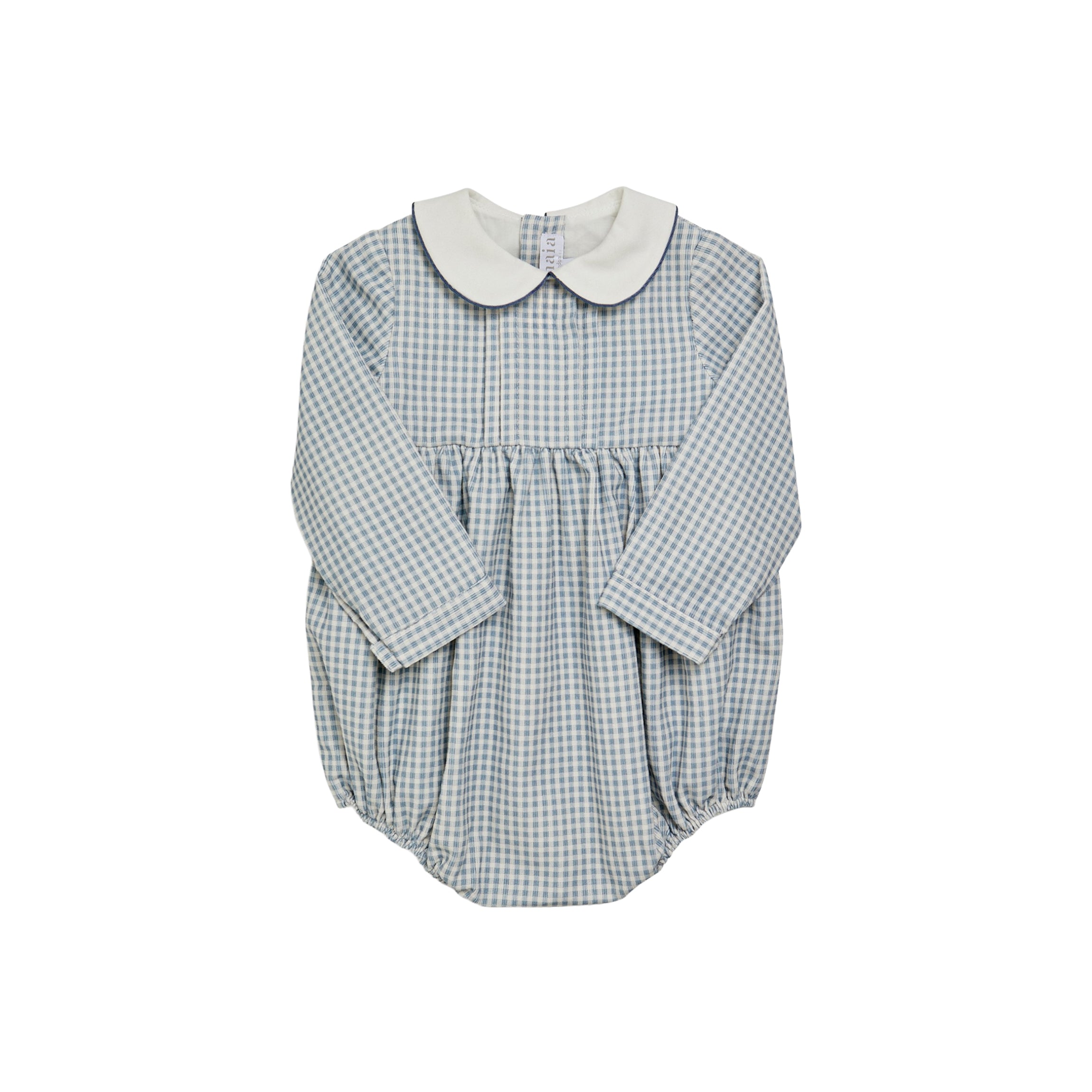 Alex Romper in Vichy Print Babycord