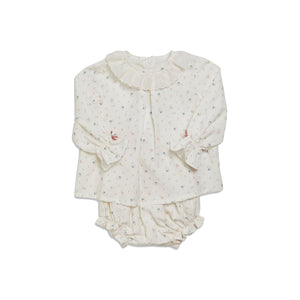 Elodie Set in Floral Print Corduroy