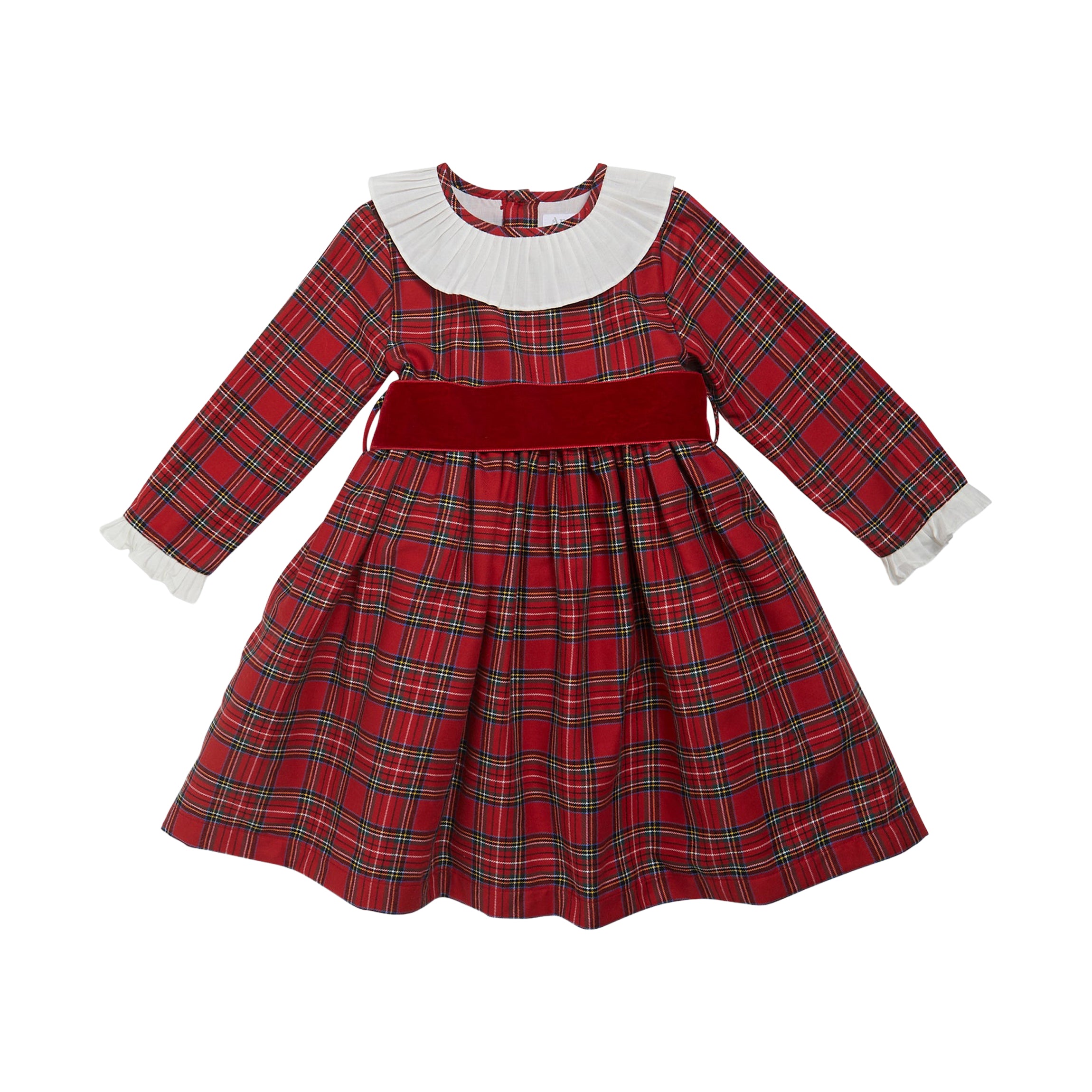 Pompadour Dress in Red Tartan