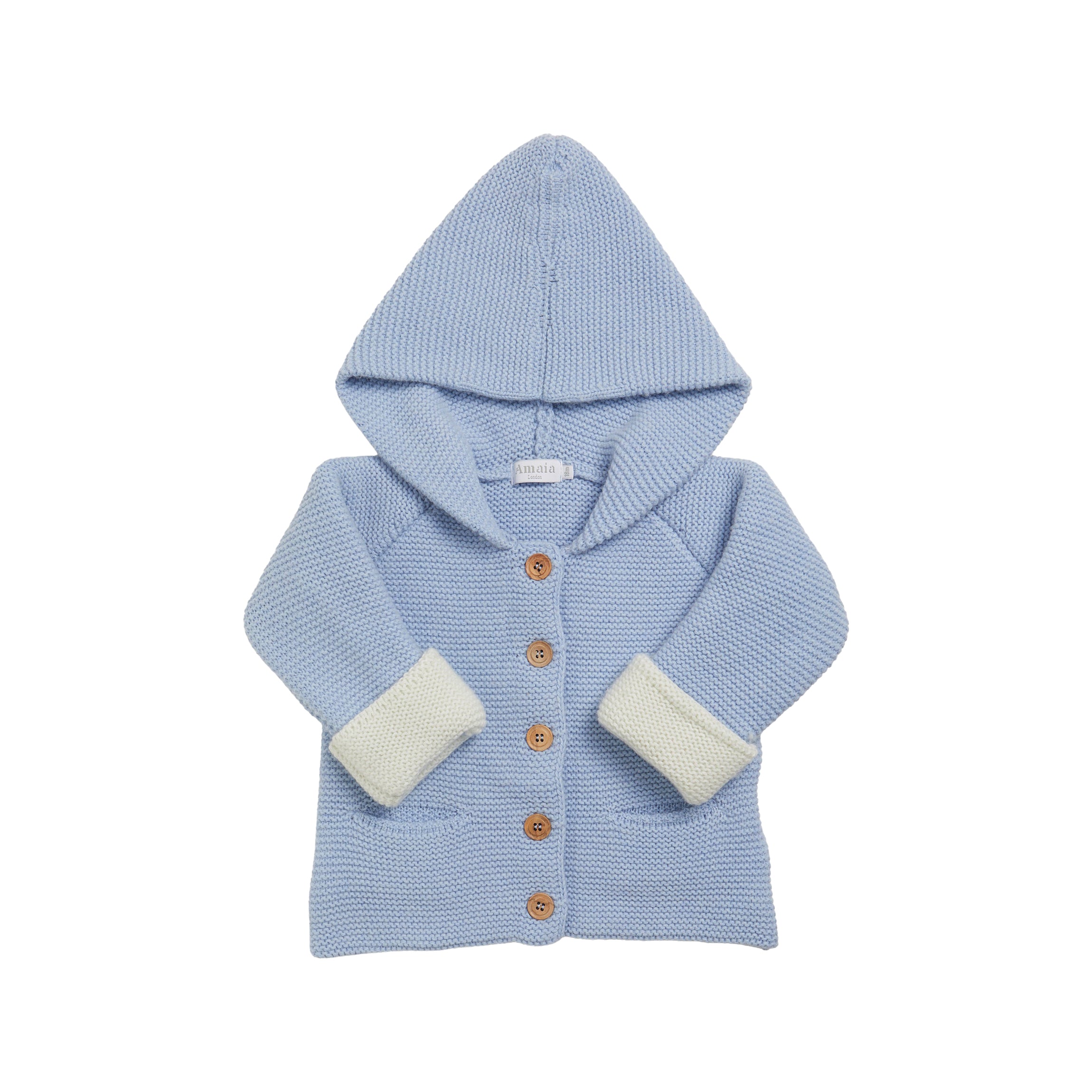 Robin Knitted Jacket in Dusty Blue