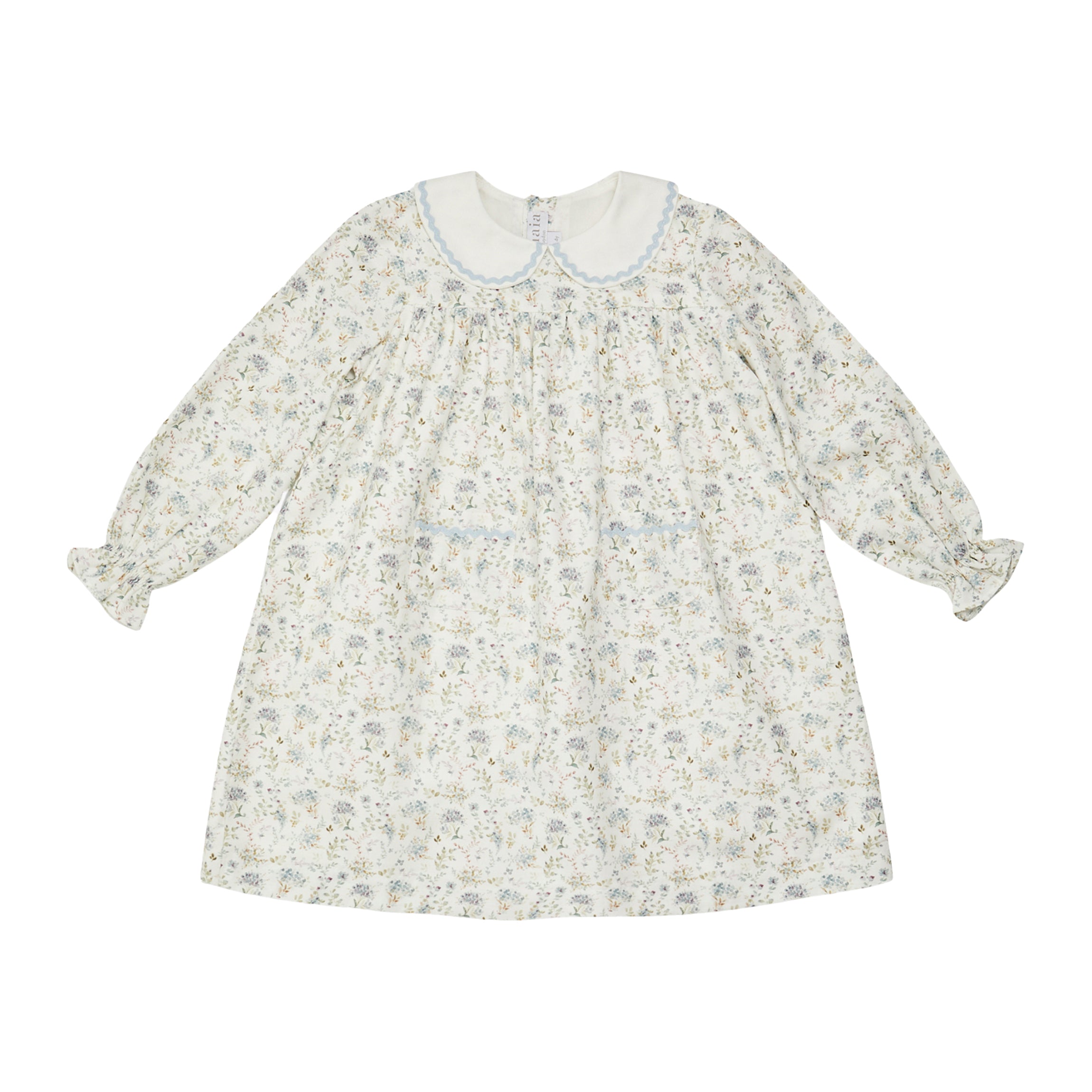 Leela Dress in Dusty Blue Floral