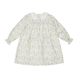 Leela Dress in Dusty Blue Floral