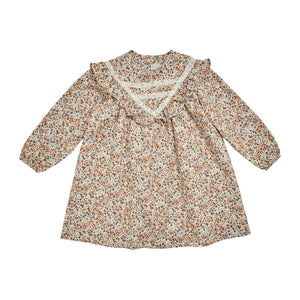 Avie Dress in Brown/Blue Liberty